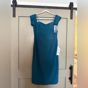 Dress the Population Teal Midi Dress